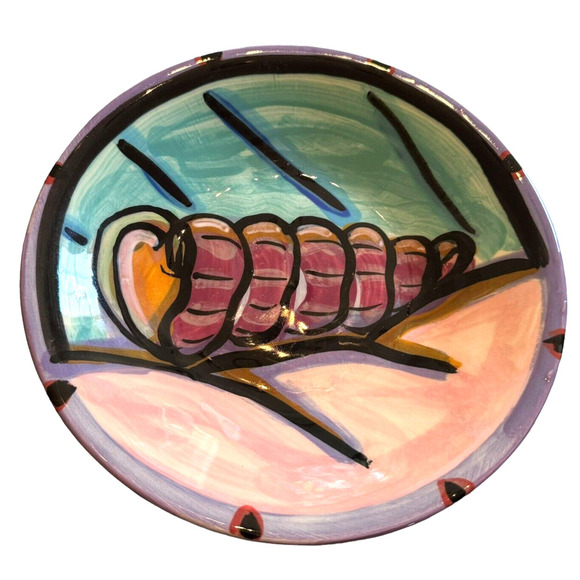 Kelly Jo Kuchar 1997 Hand Painted Bowls Signed Hawaii Surfing Prize Set of 2 - Picture 2 of 8